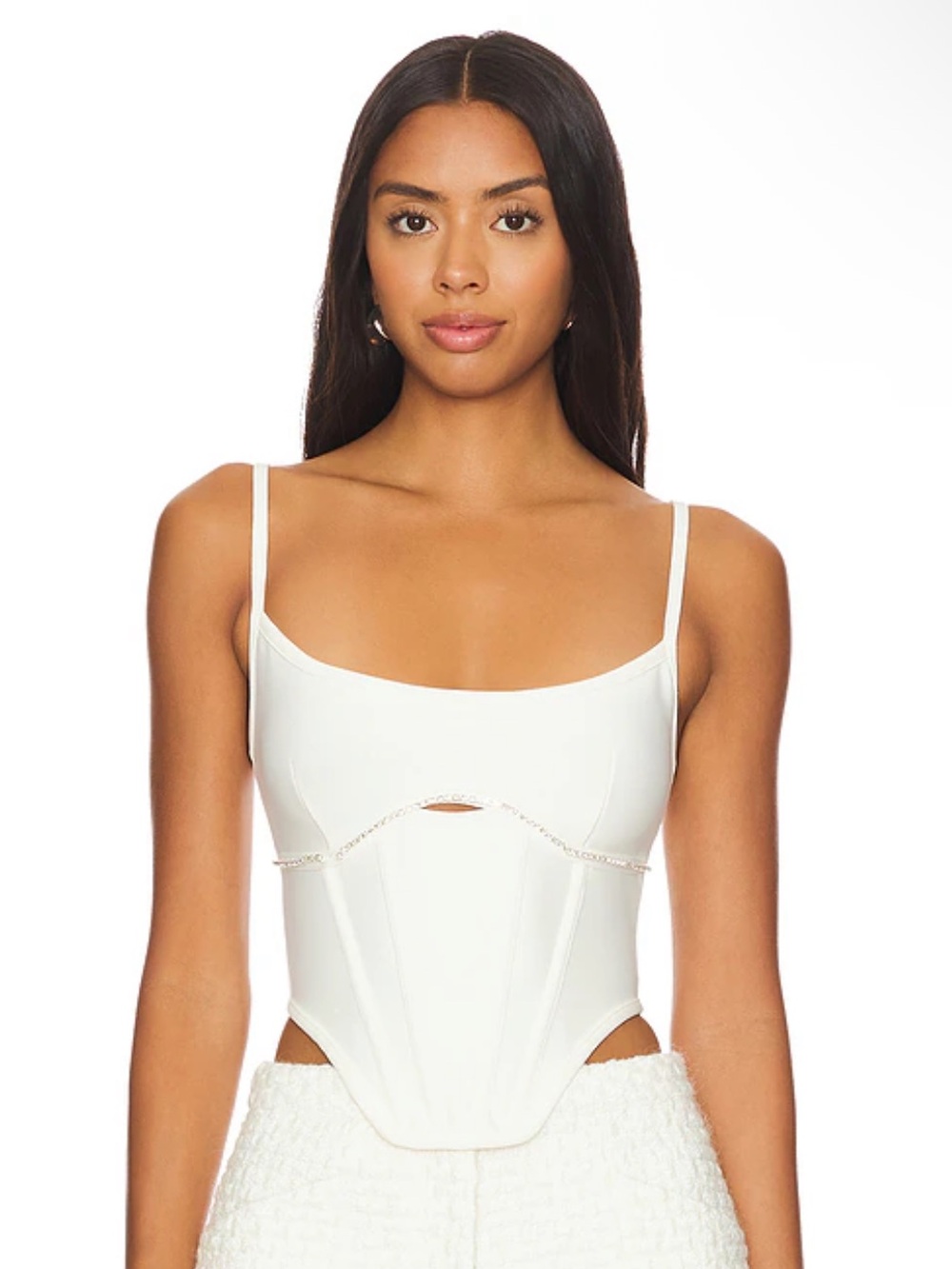 Superdown Gia Corset Top in White Size L